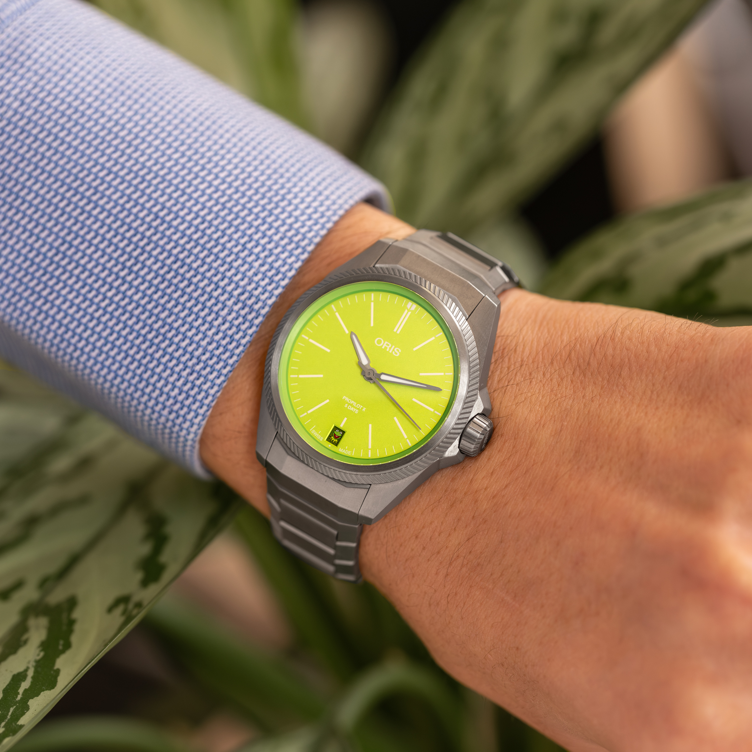 Montre Oris ProPilot X Kermit Edition Calibre 400 Titane automatique Full Set 2023