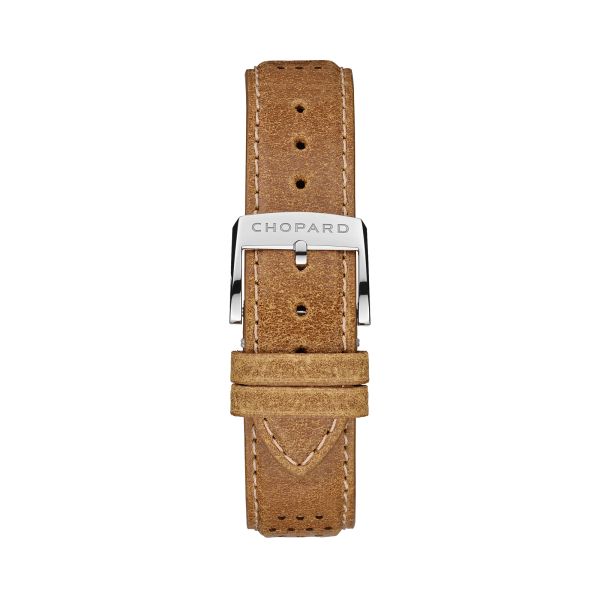 Montre Chopard Mille Miglia Classic Chronographe automatique cadran rouge bracelet cuir brun 40,5 mm 168619-3003