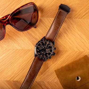 TAG Heuer Carrera Calibre 16 Day-Date Titanium Ref CV2A84.FC6394 automatic Full Set 2017 43 mm