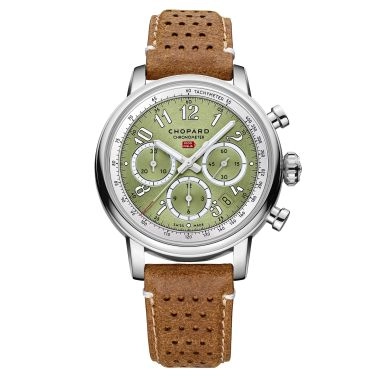 Chopard Mille Miglia Classic Automatic Chronograph green dial brown leather strap 40.5 mm 168619-3004