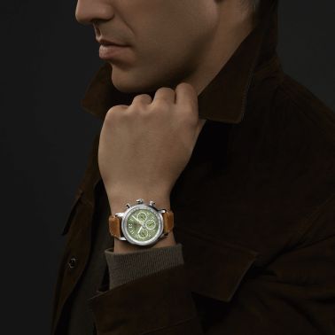 Chopard Mille Miglia Classic Automatic Chronograph green dial brown leather strap 40.5 mm 168619-3004