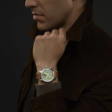 Chopard Mille Miglia Classic Automatic Chronograph green dial brown leather strap 40.5 mm 168619-3004