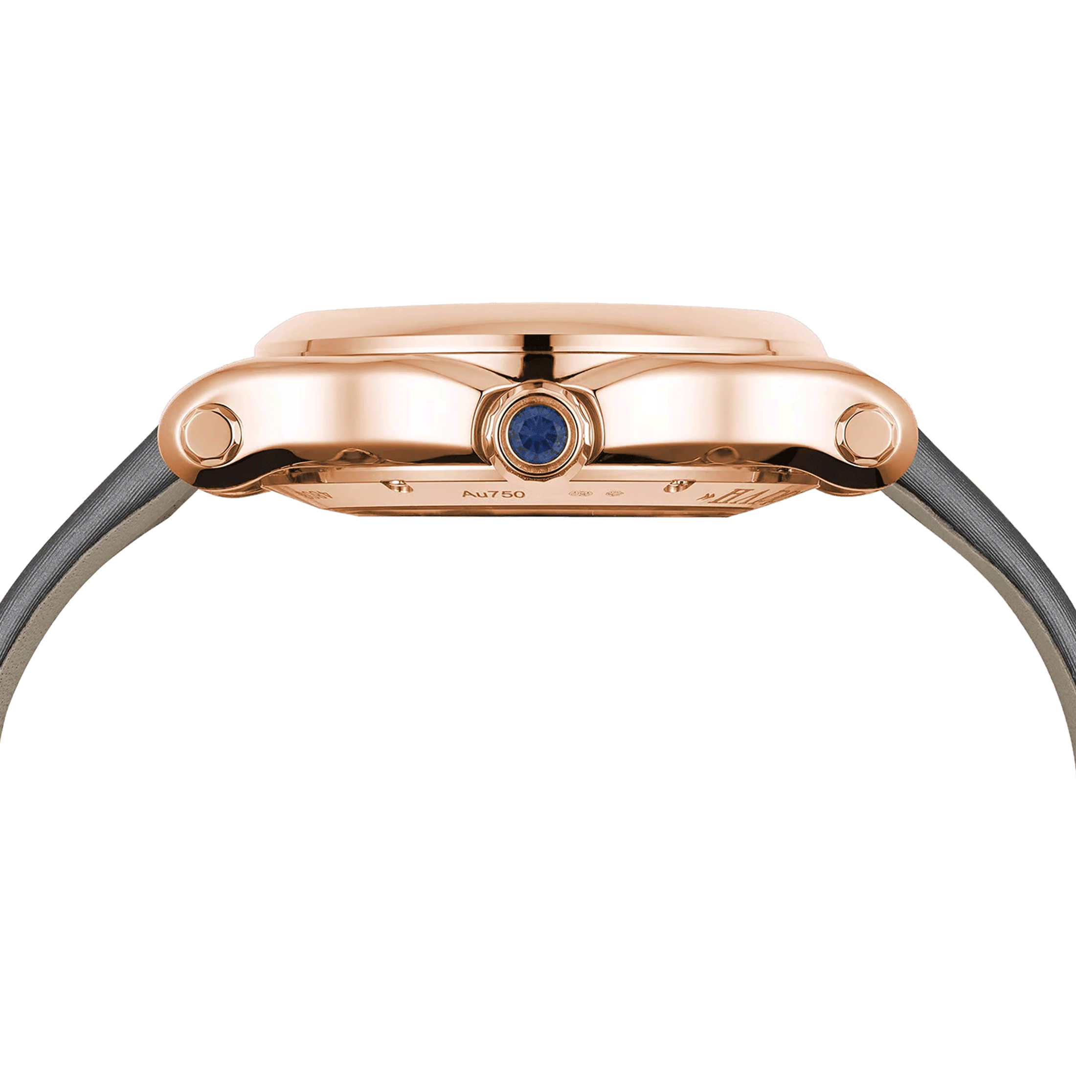Montre Chopard Happy Sport Or Rose automatique cadran gris bracelet cuir gris 36 mm 274808-5012