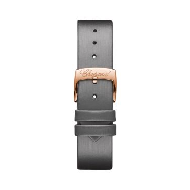 Montre Chopard Happy Sport Or Rose automatique cadran gris bracelet cuir gris 36 mm 274808-5012