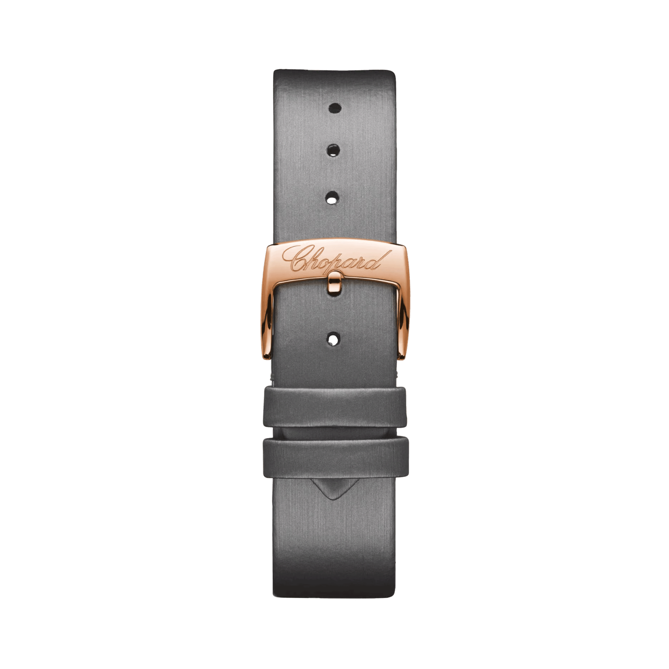 Montre Chopard Happy Sport Or Rose automatique cadran gris bracelet cuir gris 36 mm 274808-5012