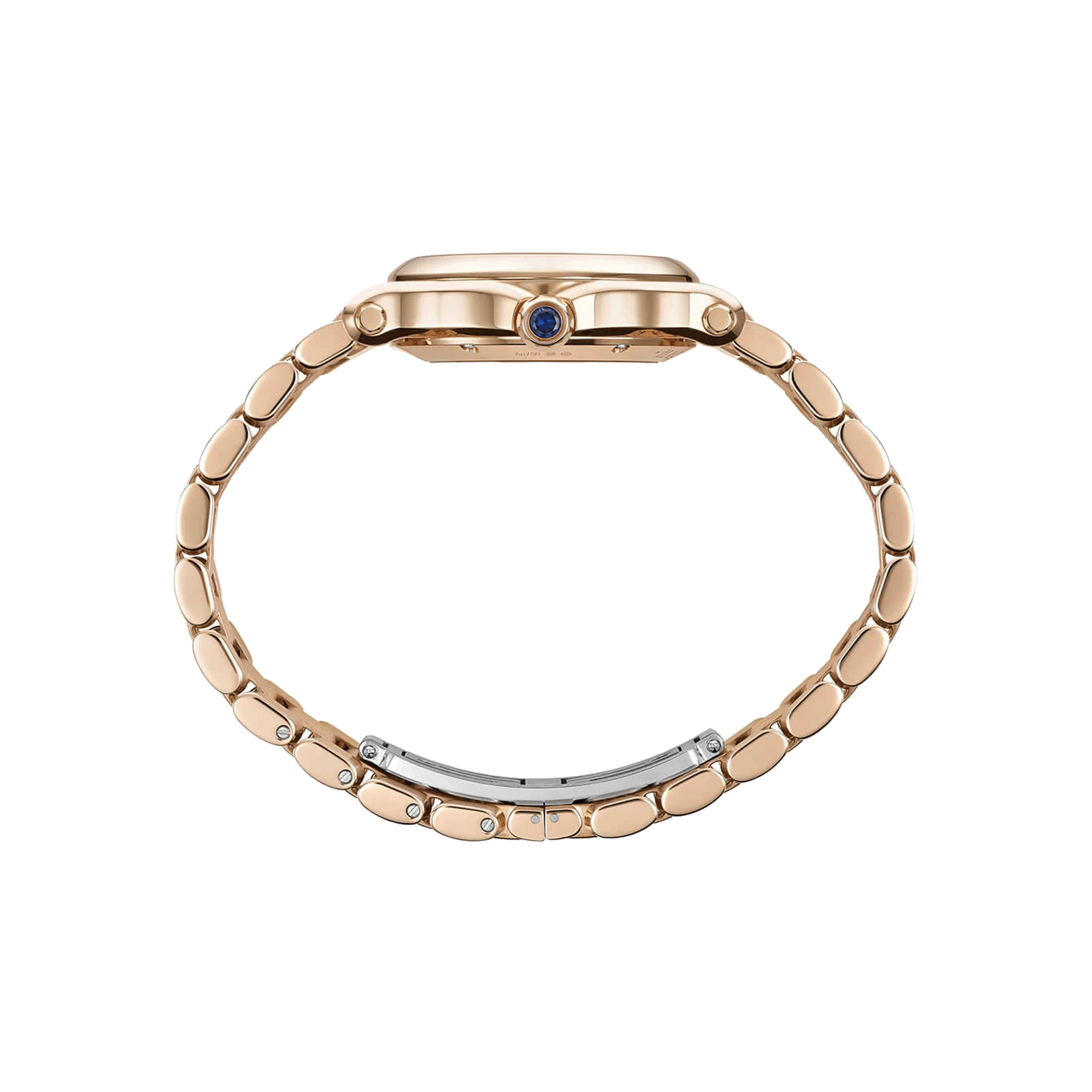 Chopard Happy Sport Rose Gold automatic watch bezel set with gold dial rose gold bracelet 33 mm 275378-5009