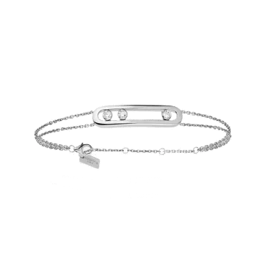 Bracelet Messika Move Classique en or blanc et diamants
