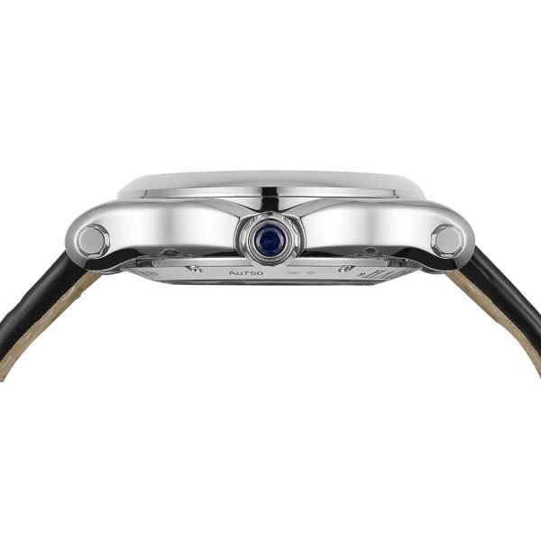 Montre Chopard Happy Sport automatique cadran argent bracelet cuir noir 36 mm 278559-3001