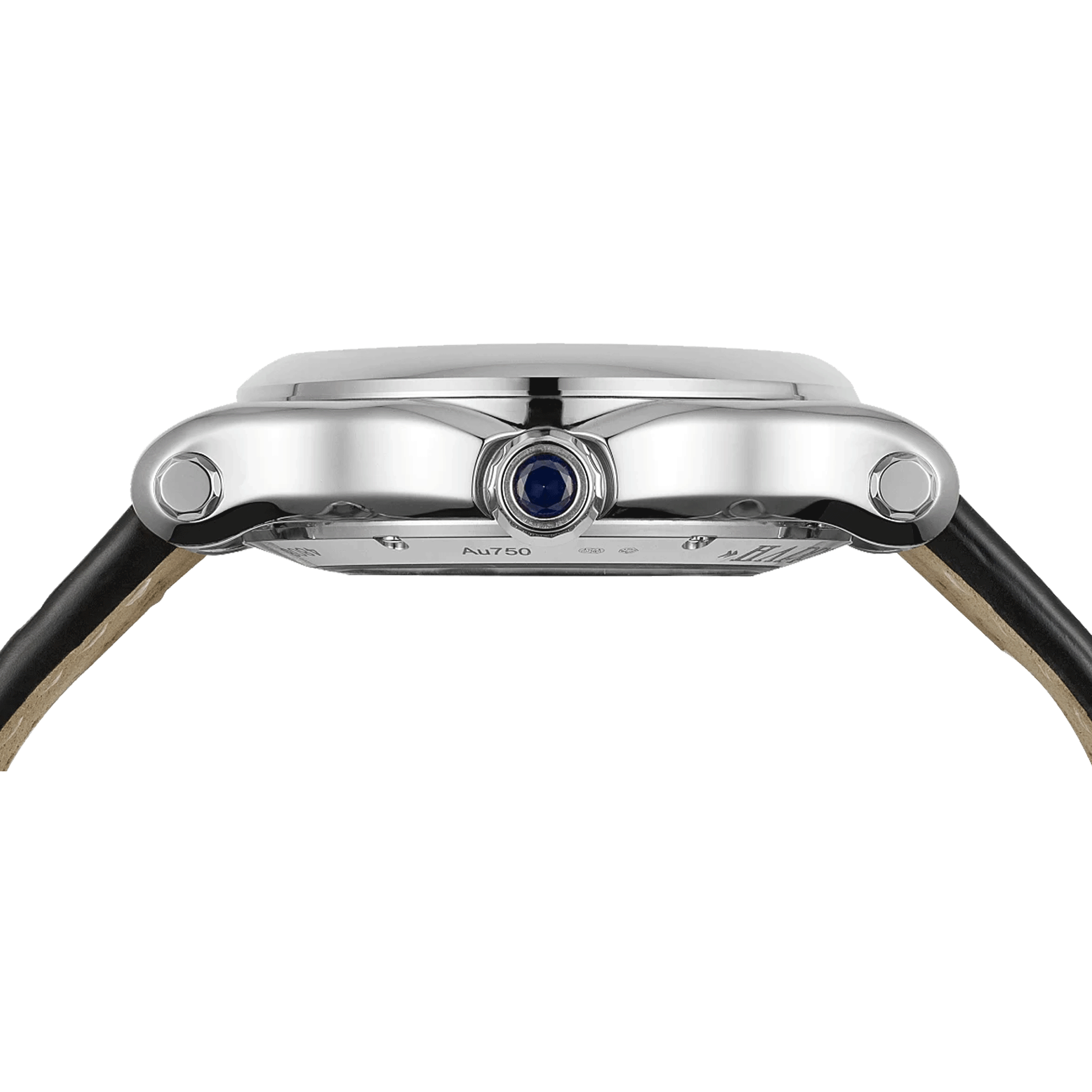 Chopard Happy Sport automatic watch silver dial black leather strap 36 mm 278559-3001