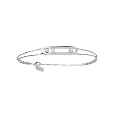 Bracelet Messika Move Classique en or blanc et diamants