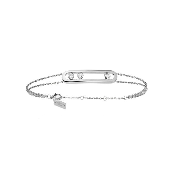 Bracelet Messika Move Classique en or blanc et diamants