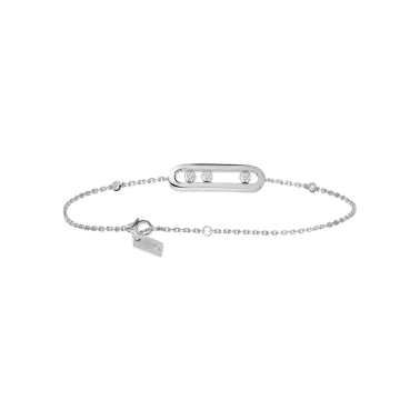 Bracelet Messika Baby Move en or blanc et diamants