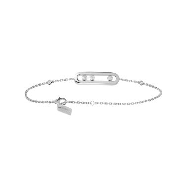 Bracelet Messika Baby Move en or blanc et diamants