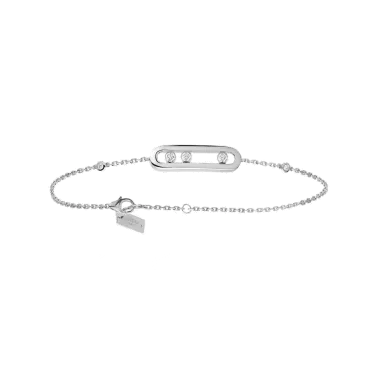 Bracelet Messika Baby Move en or blanc et diamants