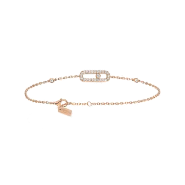 Bracelet Messika Move Uno en or rose et diamants