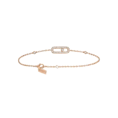 Bracelet Messika Move Uno en or rose et diamants