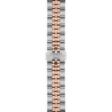 Montre Tissot T-Classic Ballade quartz cadran bleu bracelet acier et pvd or rose 40 mm T156.410.22.041.00