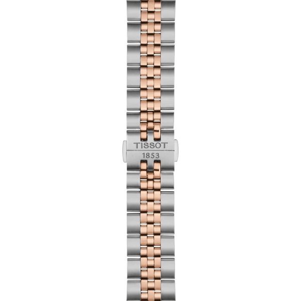 Montre Tissot T-Classic Ballade quartz cadran bleu bracelet acier et pvd or rose 40 mm T156.410.22.041.00