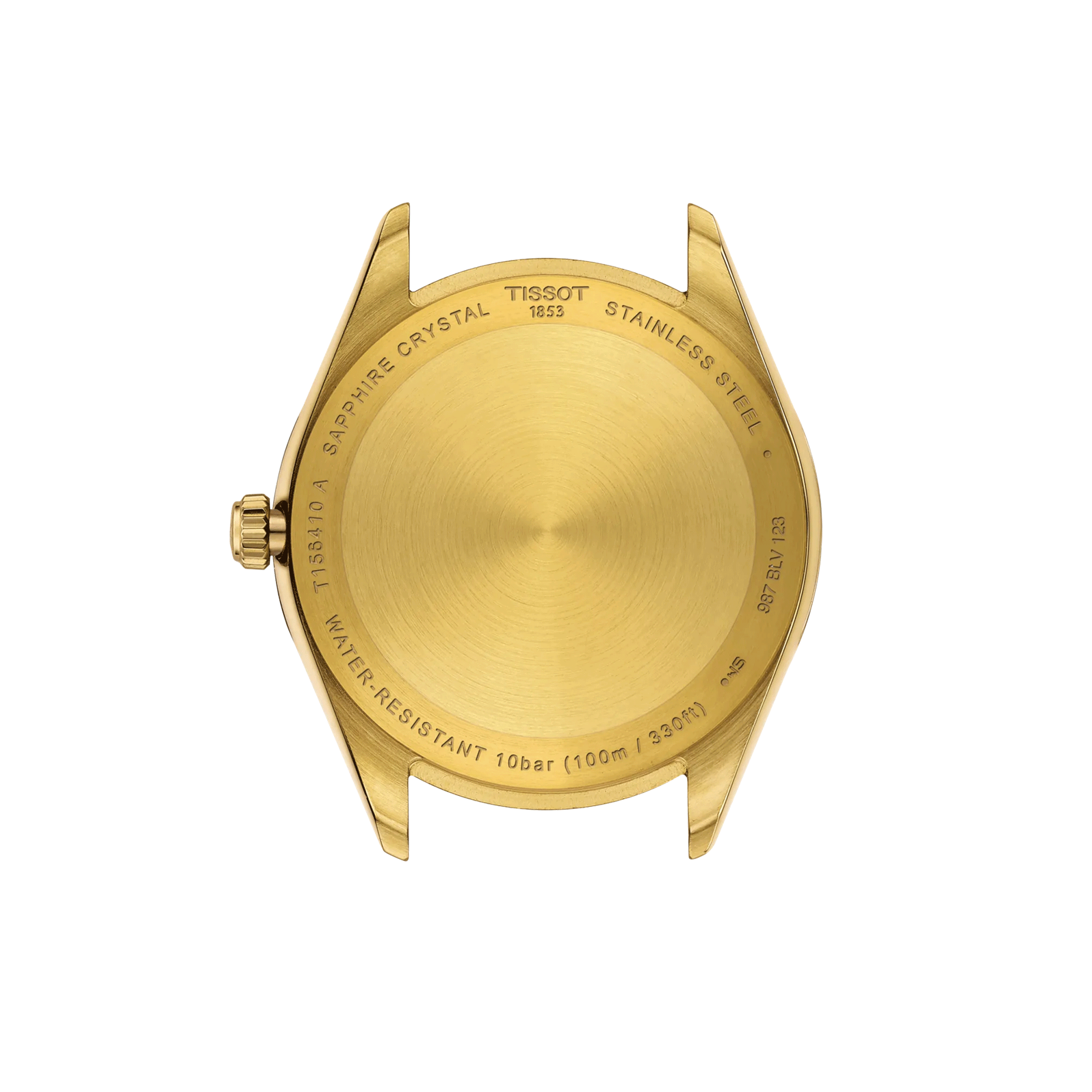 Tissot T-Classic Ballade quartz watch black dial steel bracelet pvd yellow gold 40 mm T156.410.33.051.00