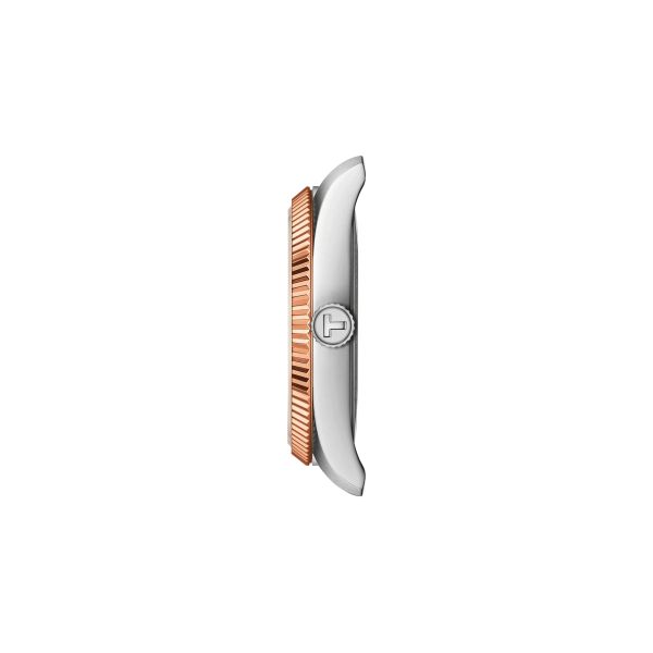 Montre Tissot T-Classic Ballade quartz cadran bleu bracelet acier et pvd or rose 34 mm T156.210.22.041.00