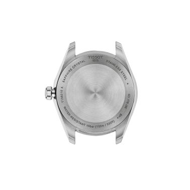 Montre Tissot T-Classic Ballade quartz cadran bleu bracelet acier et pvd or rose 34 mm T156.210.22.041.00