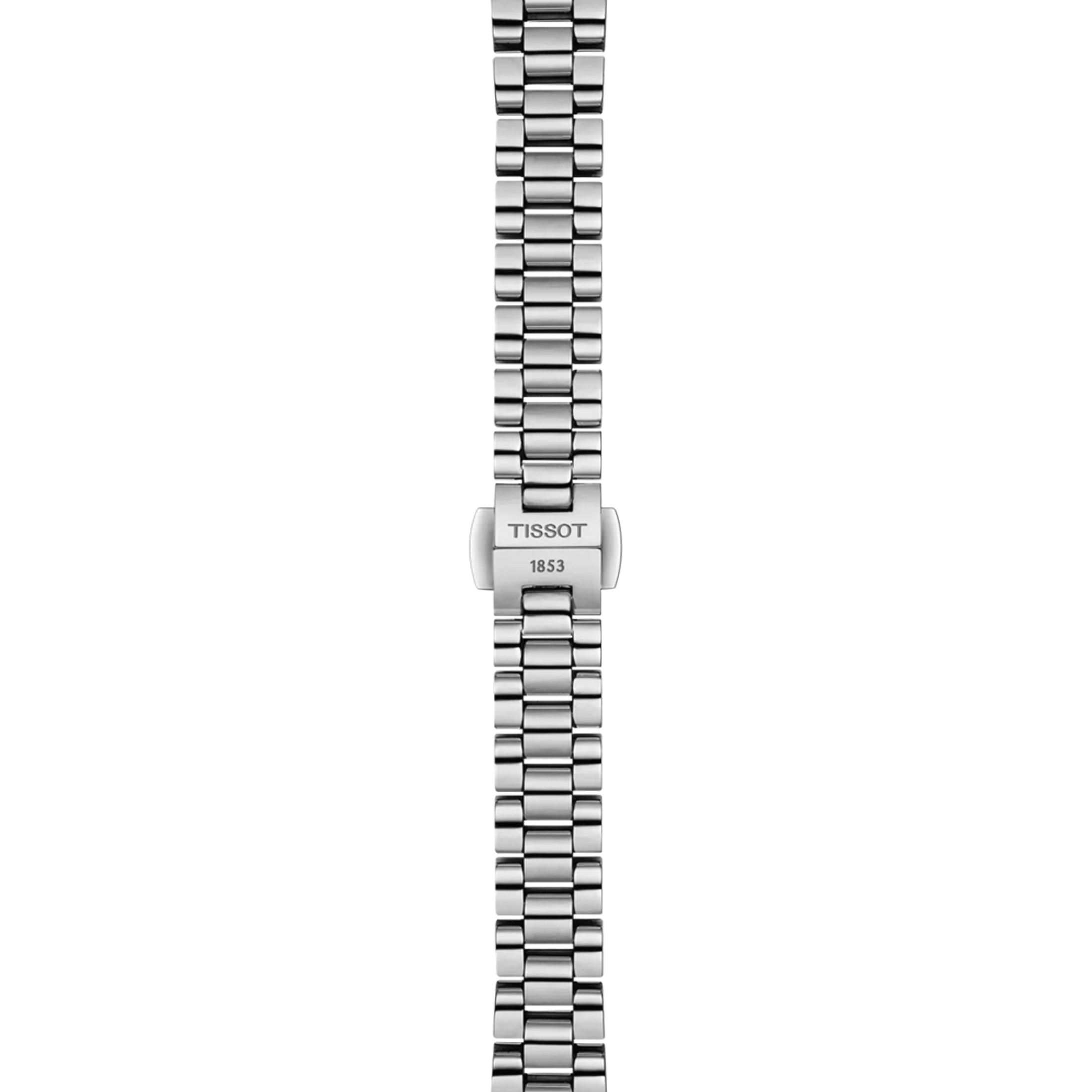 Tissot Désir quartz watch diamond hour markers white mother-of-pearl dial steel bracelet 28 mm