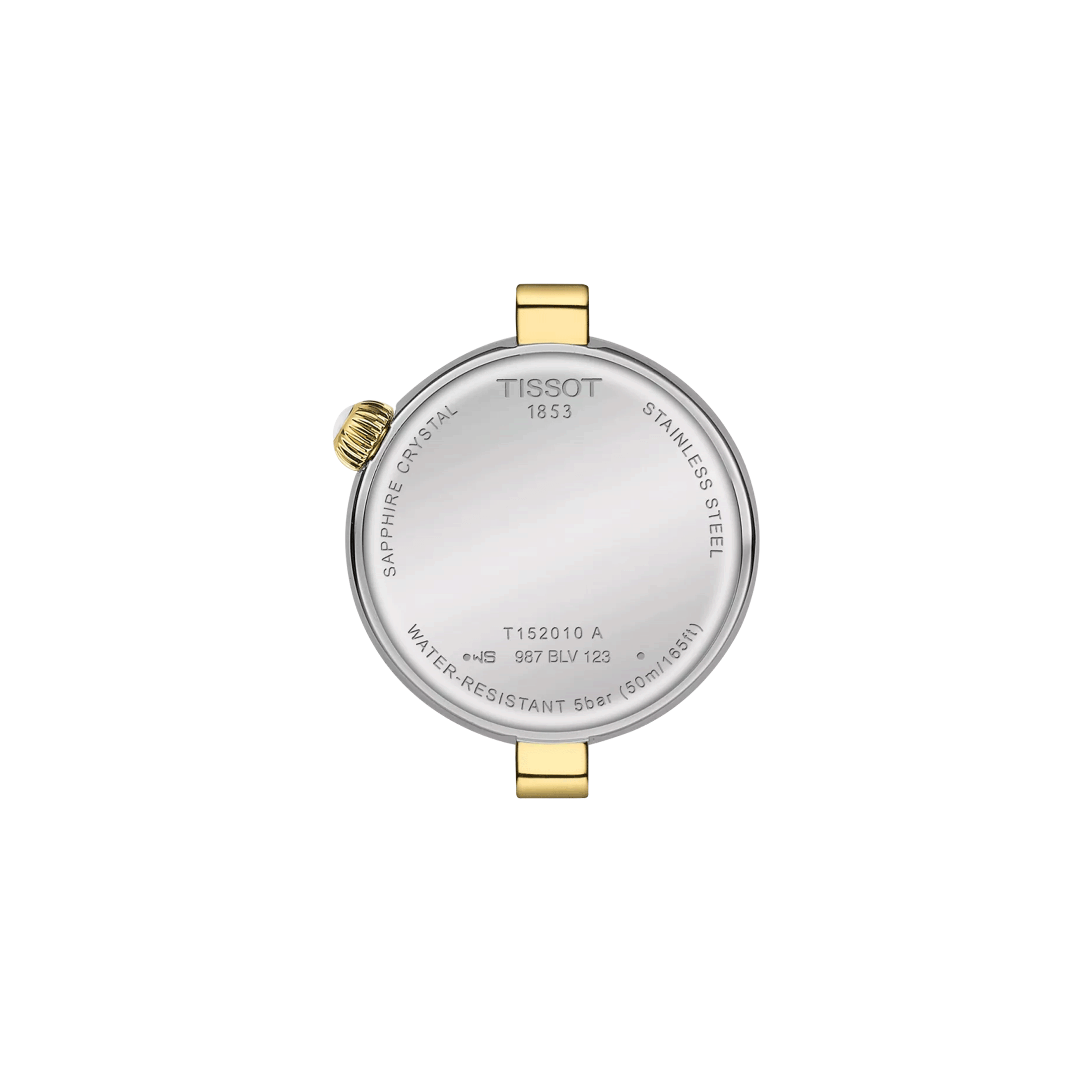 Tissot Désir quartz watch white mother-of-pearl dial steel bracelet and yellow gold pvd 28 mm T152.010.22.118.01