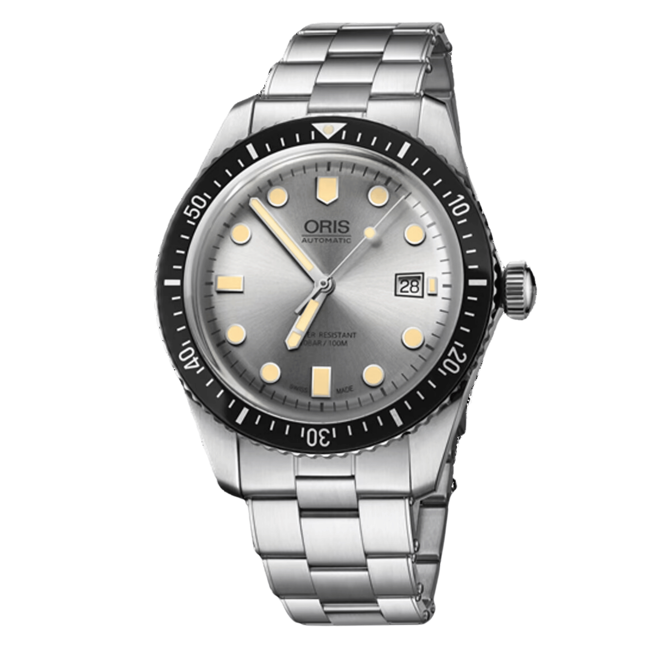 Montre Oris Divers Sixty-Five automatique cadran gris bracelet acier 42 mm