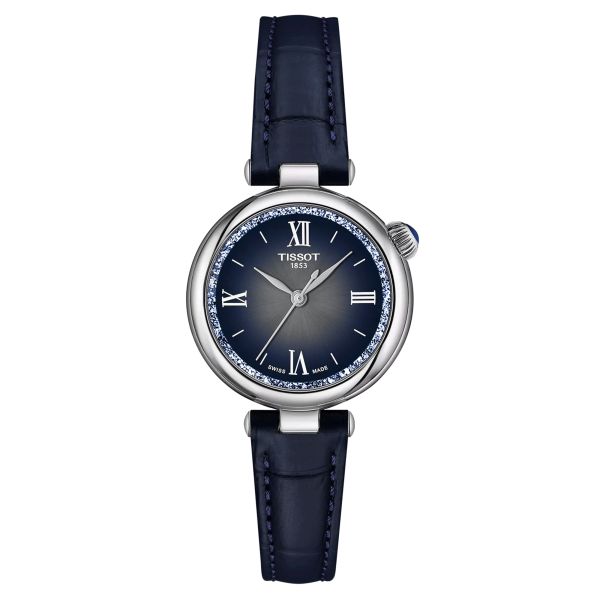 Montre Tissot Désir quartz cadran bleu clair bracelet cuir bleu 28 mm T152.010.16.038.01