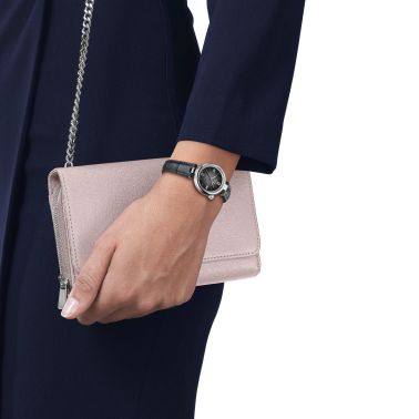 Tissot Désir quartz watch grey dial grey leather strap 28 mm T152.010.16.038.00