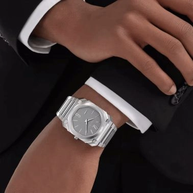 Bulgari Octo Finissimo automatic watch silver dial stainless steel bracelet 40 mm 103464