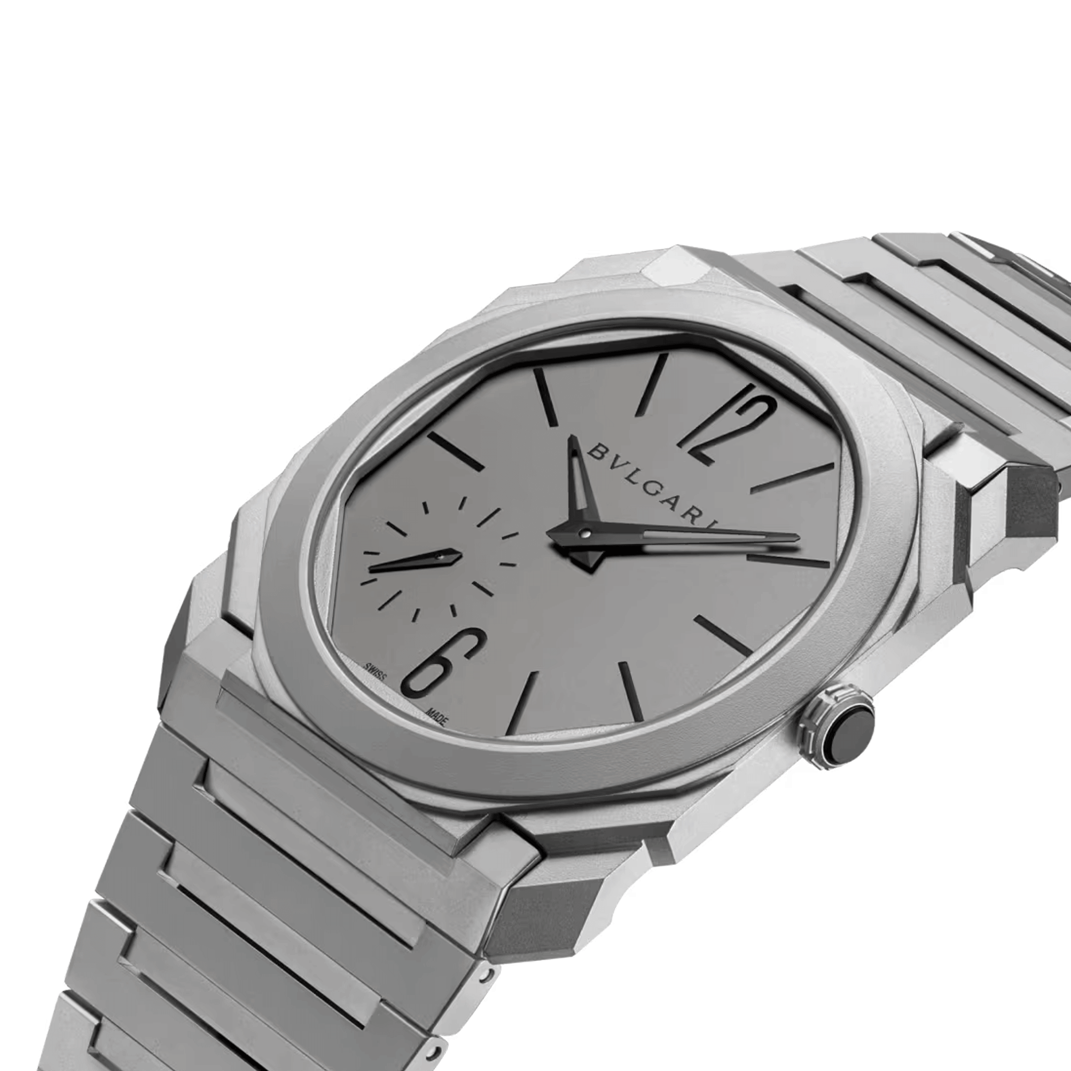 Bulgari Octo Finissimo automatic watch grey titanium dial titanium bracelet 40 mm 102713