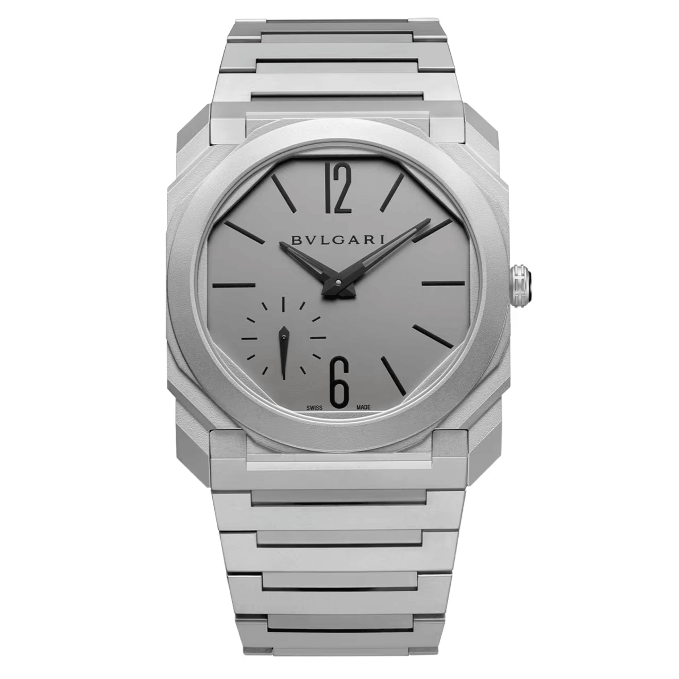 Bulgari Octo Finissimo automatic watch grey titanium dial titanium bracelet 40 mm 102713