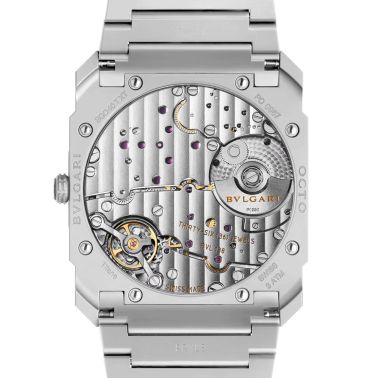 Montre Bulgari Octo Finissimo automatique cadran titane gris bracelet titane 40 mm 102713