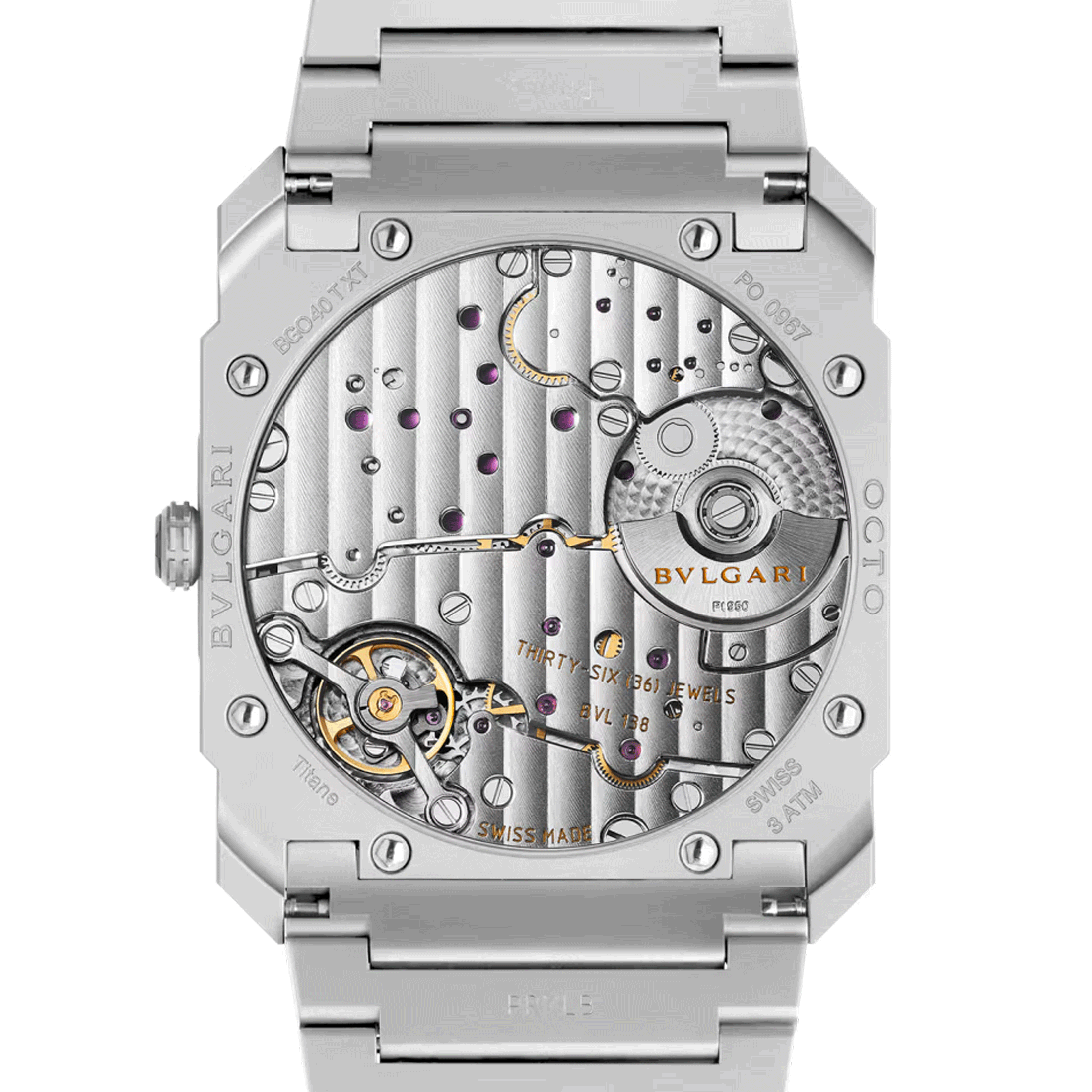Bulgari Octo Finissimo automatic watch grey titanium dial titanium bracelet 40 mm 102713