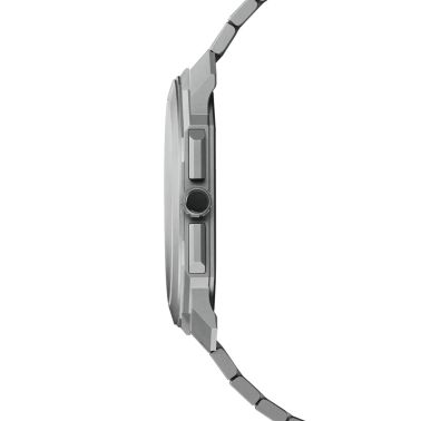 Montre Bulgari Octo Finissimo Chronographe GMT automatique cadran titane gris bracelet titane 42 mm 103068