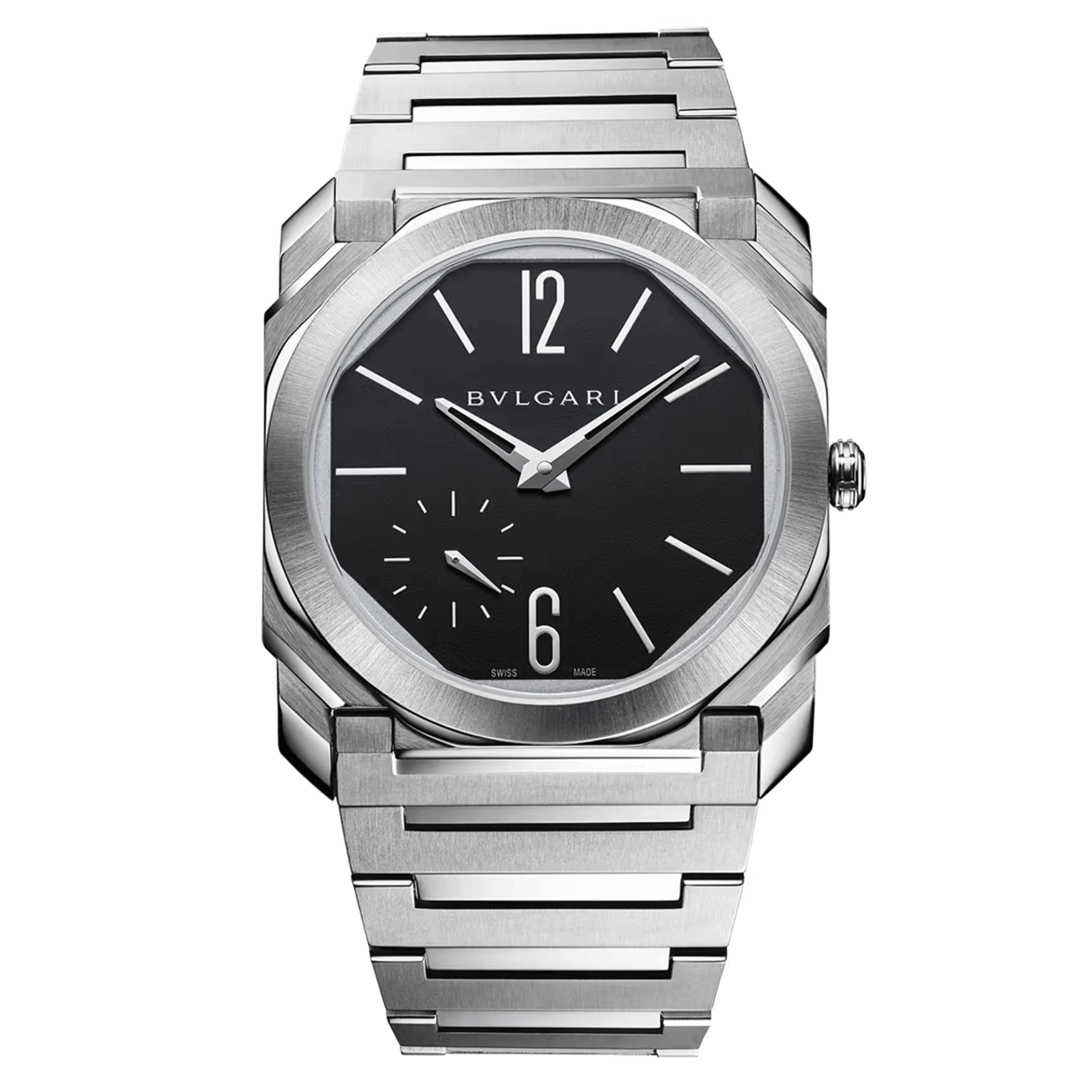 Bulgari Octo Finissimo automatic watch black dial stainless steel bracelet 40 mm 103297