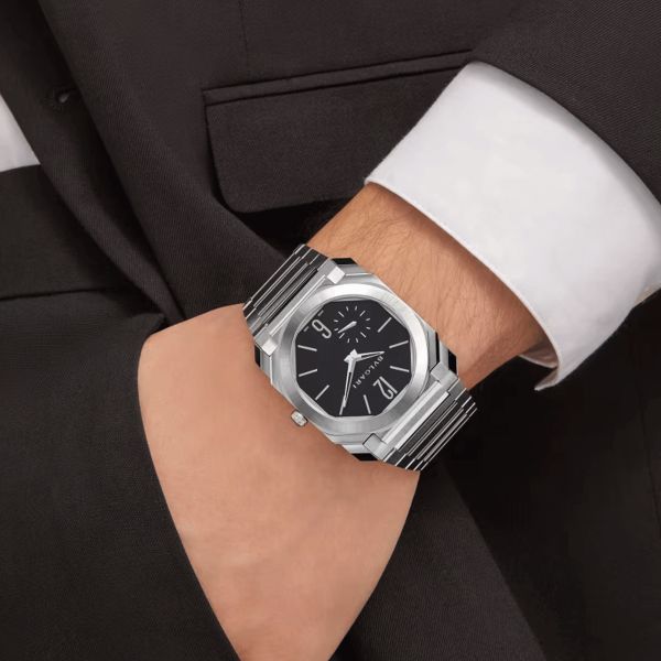 Bulgari Octo Finissimo automatic watch black dial stainless steel bracelet 40 mm 103297