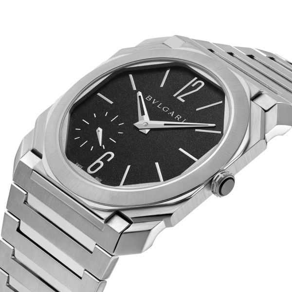 Bulgari Octo Finissimo automatic watch black dial stainless steel bracelet 40 mm 103297
