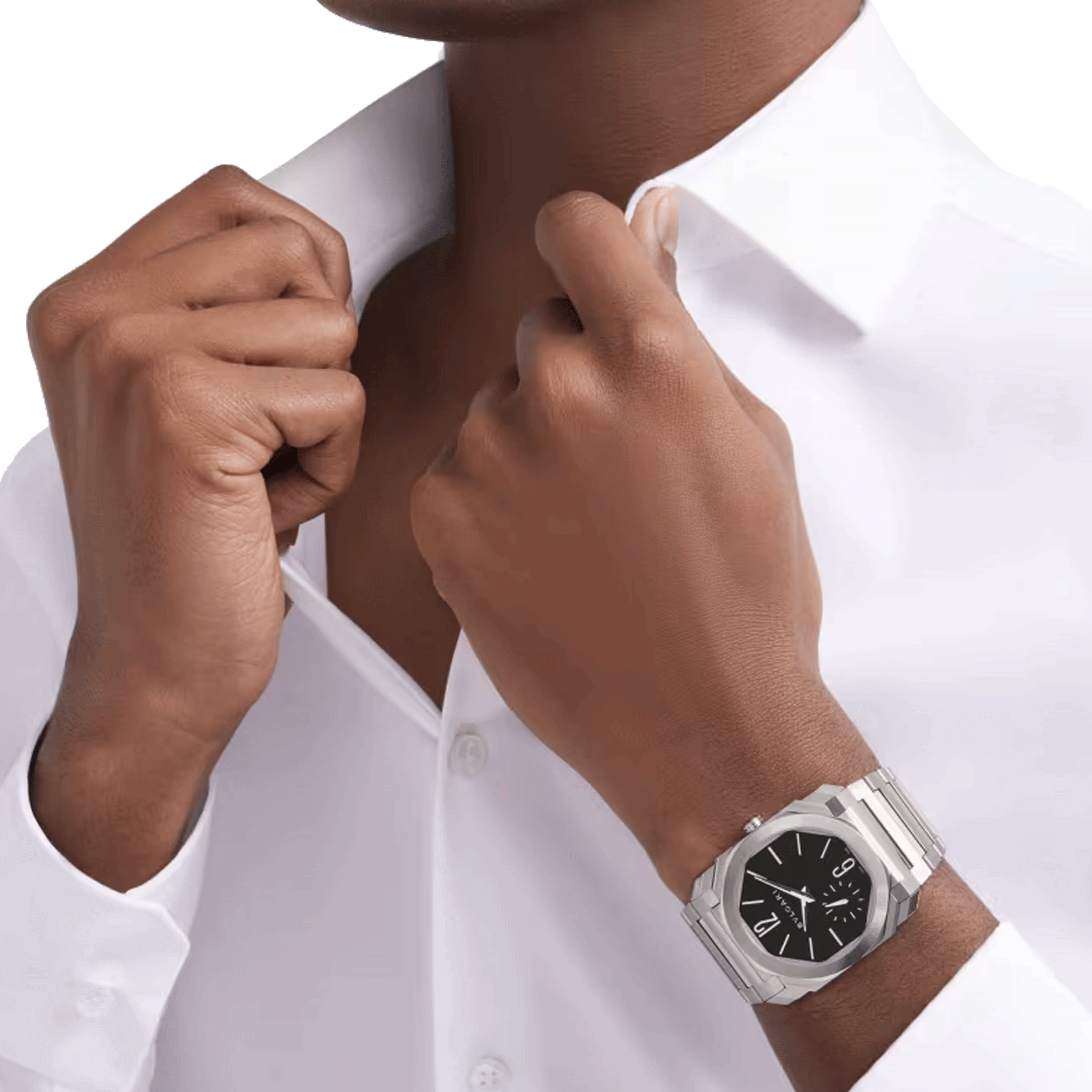 Bulgari Octo Finissimo automatic watch black dial stainless steel bracelet 40 mm 103297