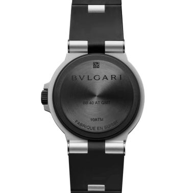 Bulgari Bvlgari Aluminium GMT automatic watch white dial black rubber strap 40 mm 103963