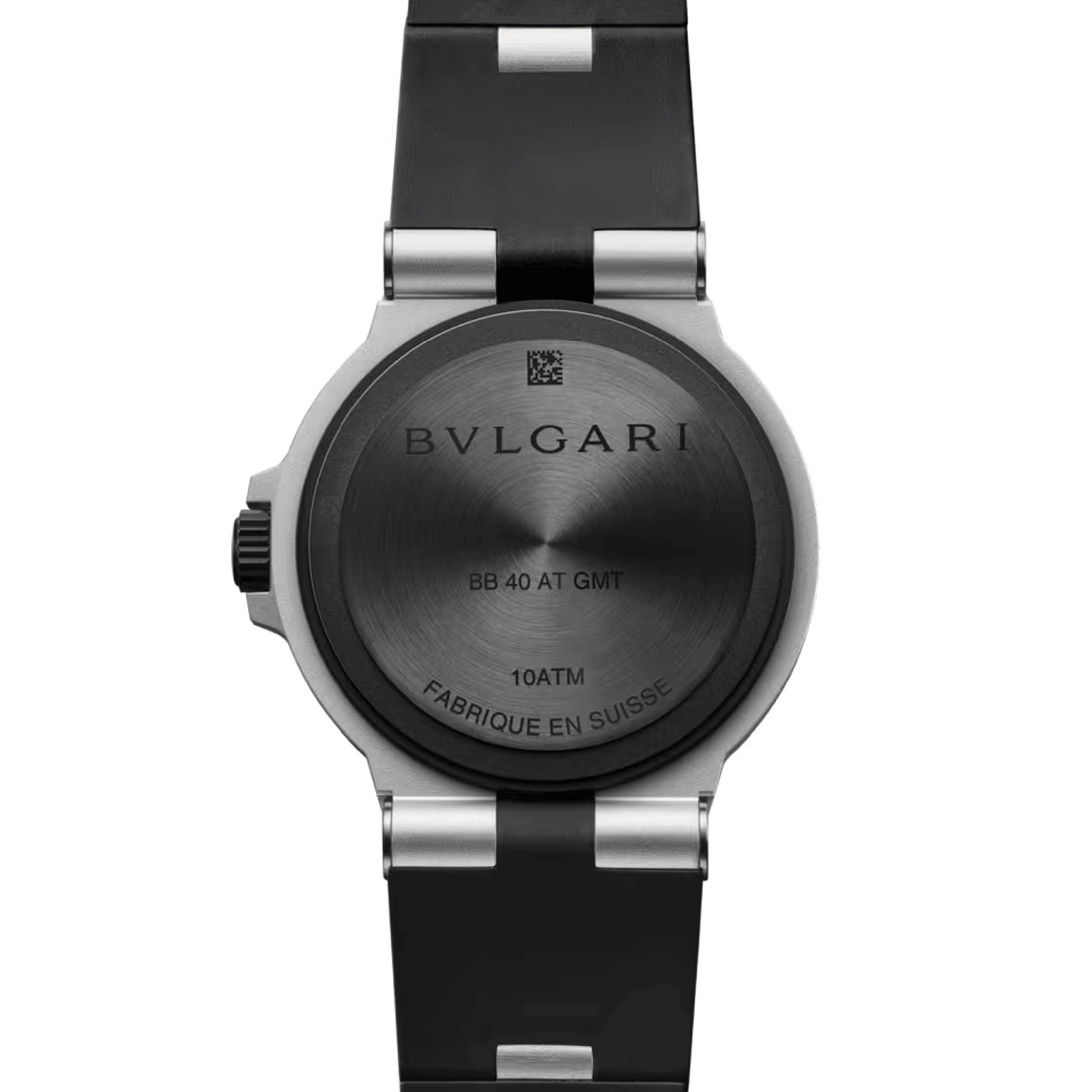 Montre Bulgari Bvlgari Aluminium GMT automatique cadran blanc bracelet caoutchouc noir 40 mm 103963