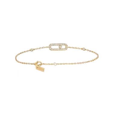 Bracelet Messika Move Uno en or jaune et diamants