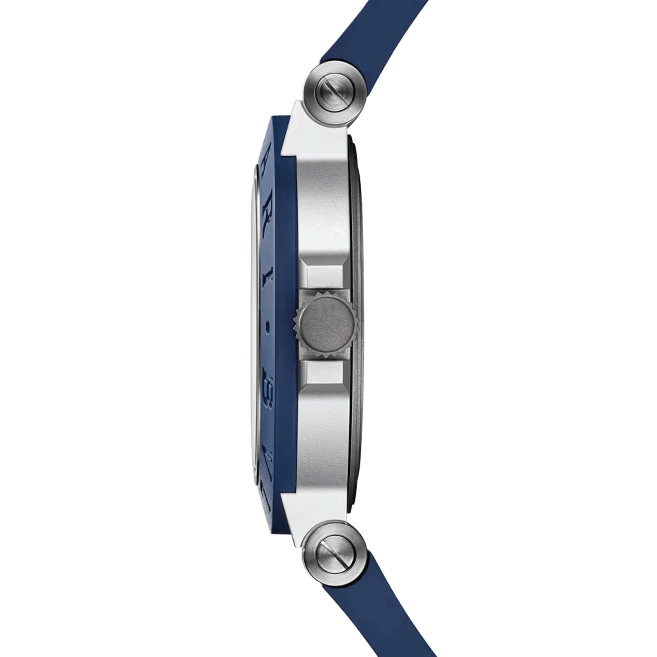 Bulgari Bvlgari Aluminium GMT automatic watch blue dial blue rubber strap 40 mm 103554