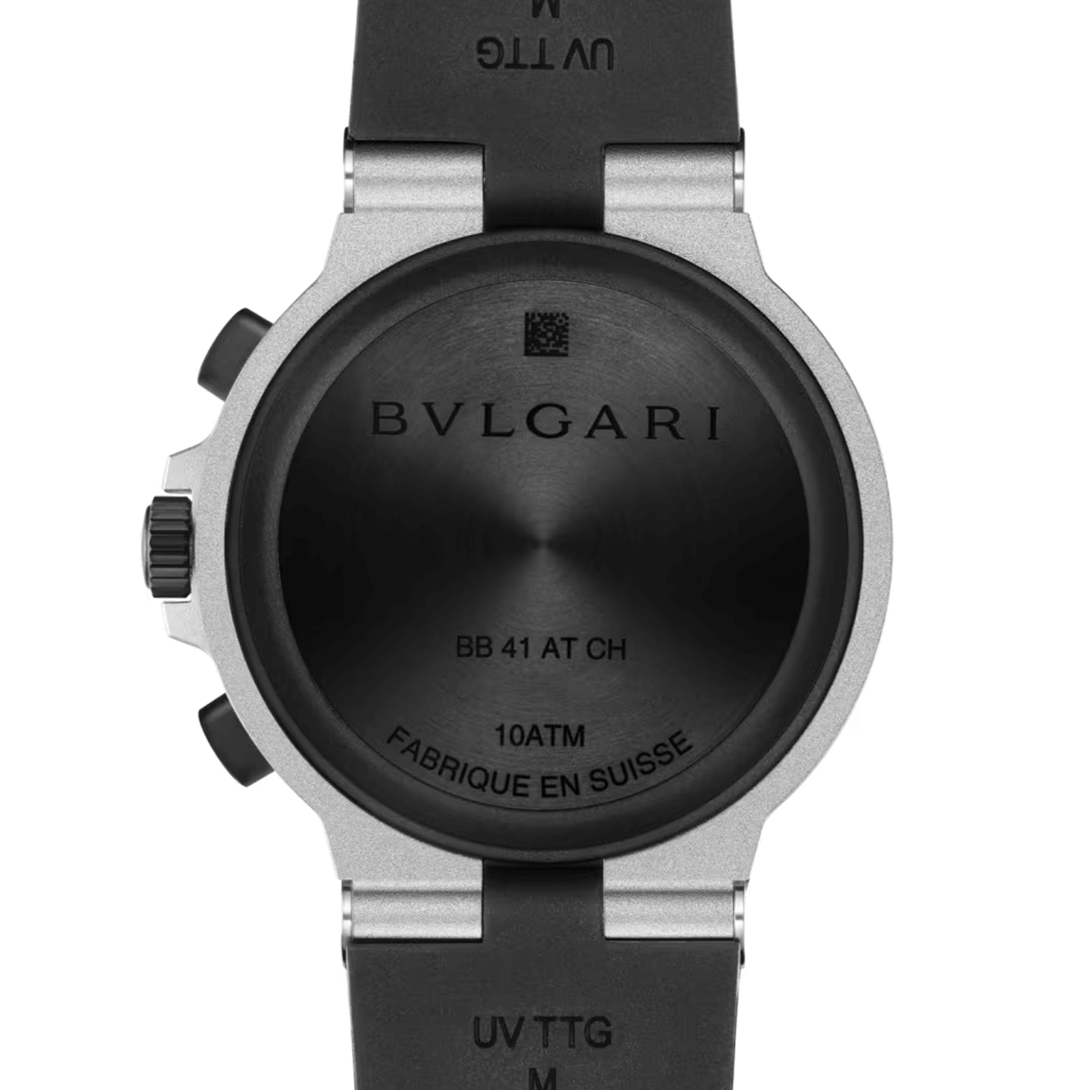 Montre Bulgari Bvlgari Aluminium Chronographe automatique cadran gris bracelet caoutchouc noir 41 mm 103722
