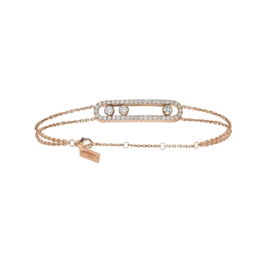 Bracelet Messika Move Classique Pavé en or rose et diamants