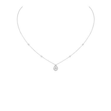 Collier Messika Joy en or blanc et diamant poire 0,25 carat