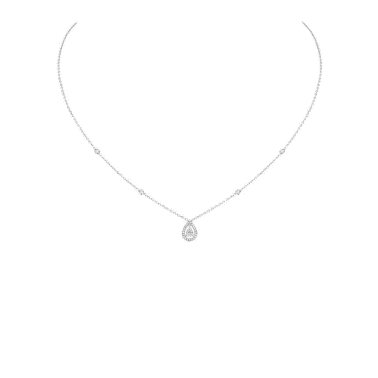 Collier Messika Joy en or blanc et diamant poire 0,25 carat