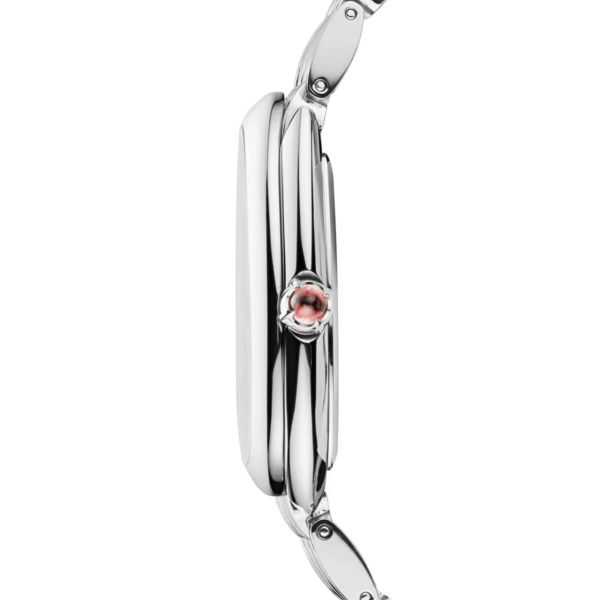 Bulgari Serpenti Seduttori quartz watch bezel set white dial steel bracelet 33 mm 103949