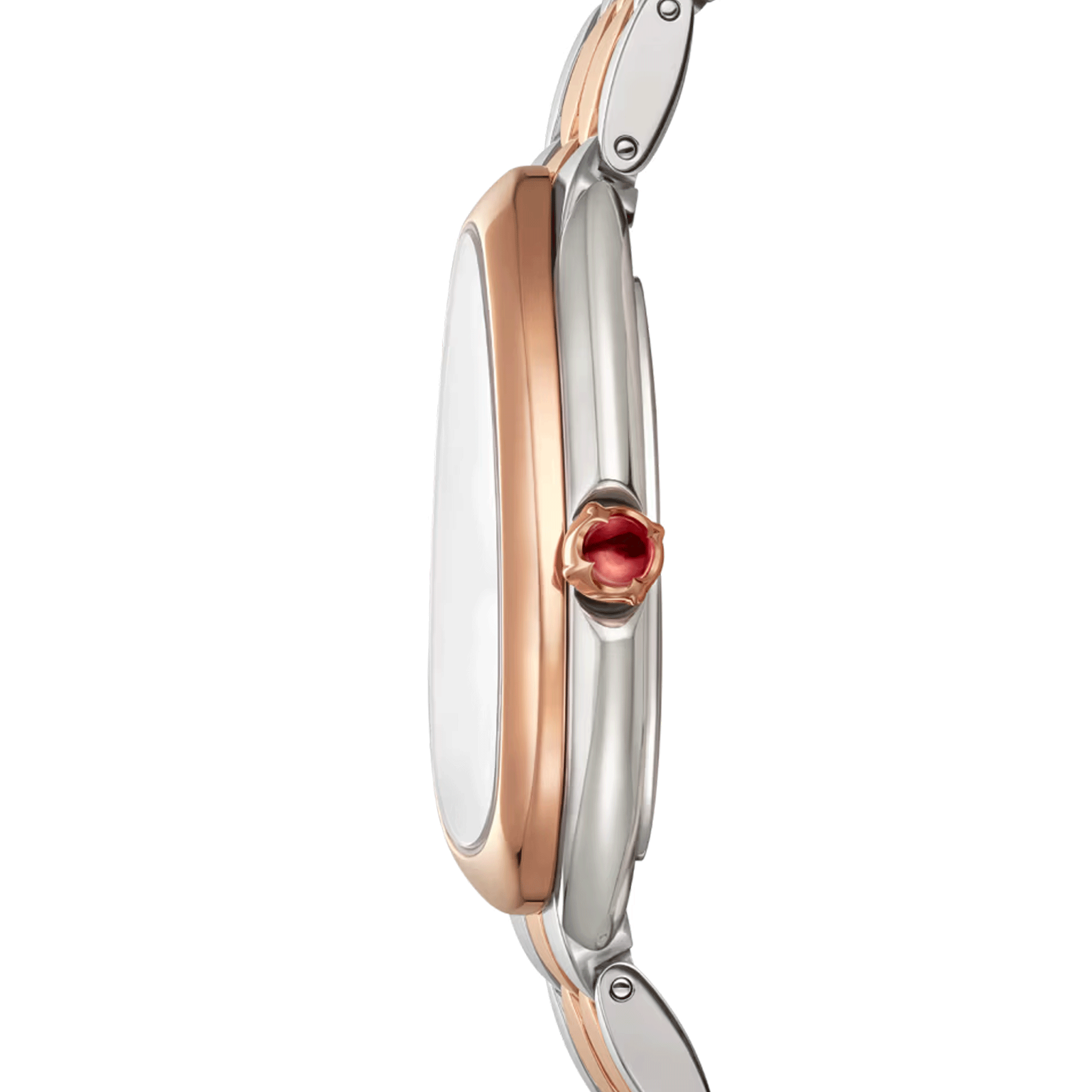 Bulgari Serpenti Seduttori quartz watch white opaline dial steel and rose gold bracelet 33 mm 103277